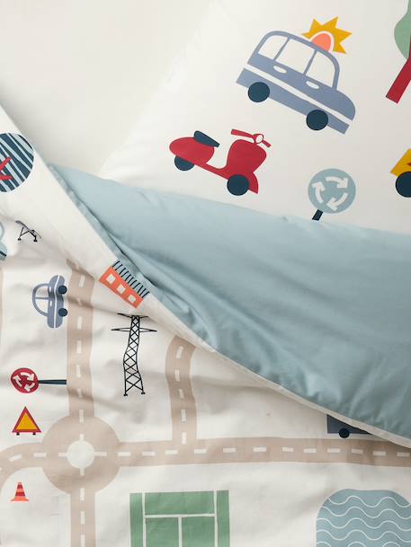 Parure Magicouette CIRCUIT VOITURE, avec coton recyclé blanc imprimé 6 - vertbaudet enfant 