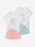 Lot de 2 pyjashort fille écru 1 - vertbaudet enfant 