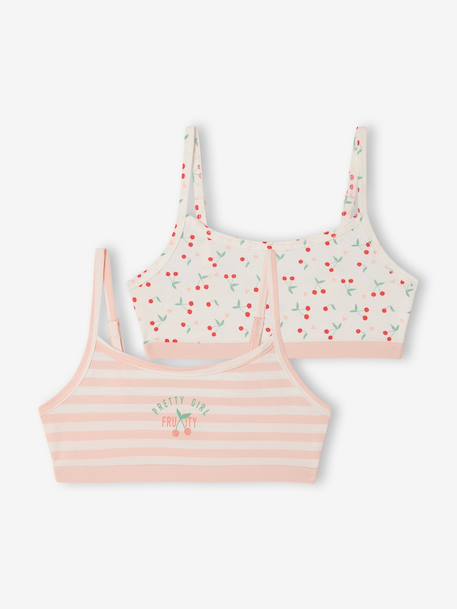 Lot 2 brassières coton bio rose 1 - vertbaudet enfant 