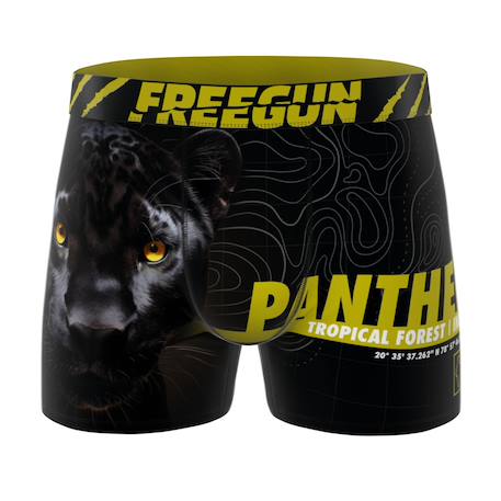 Lot de 3 boxers  wild life Marron/noir/jaune/turquoise 2 - vertbaudet enfant 