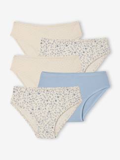-Lot de 5 culottes fille côtelées