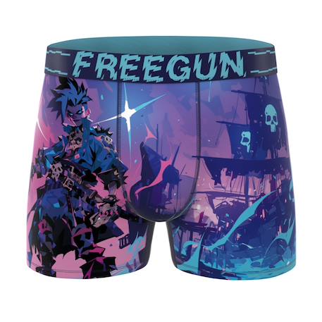 Lot de 3 boxers  heroes Turquoise/violet/noir/blanc 2 - vertbaudet enfant 