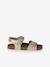 Sandales enfant cuir à doubles boucles or+rose pâle 2 - vertbaudet enfant 