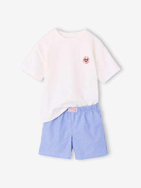 Pyjashort garçon capsule famille écru 2 - vertbaudet enfant 