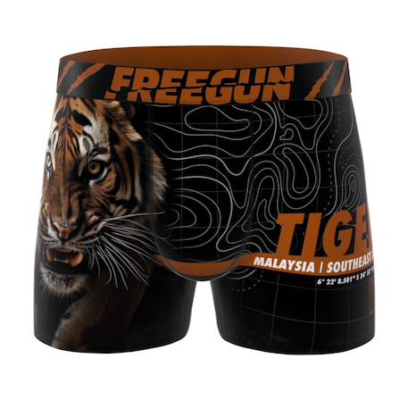 Lot de 3 boxers  wild life Marron/noir/jaune/turquoise 6 - vertbaudet enfant 