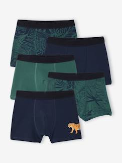 -Lot 5 boxers enfant garçon jungle