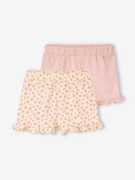Lot 2 short à volants écru 1 - vertbaudet enfant 