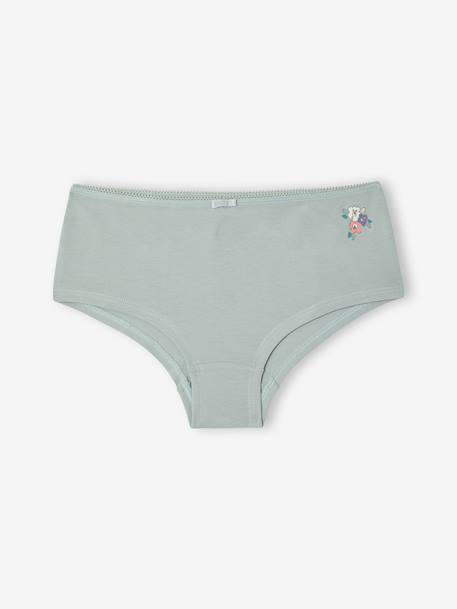 Lot de 5 shorties fille vert sauge 3 - vertbaudet enfant 