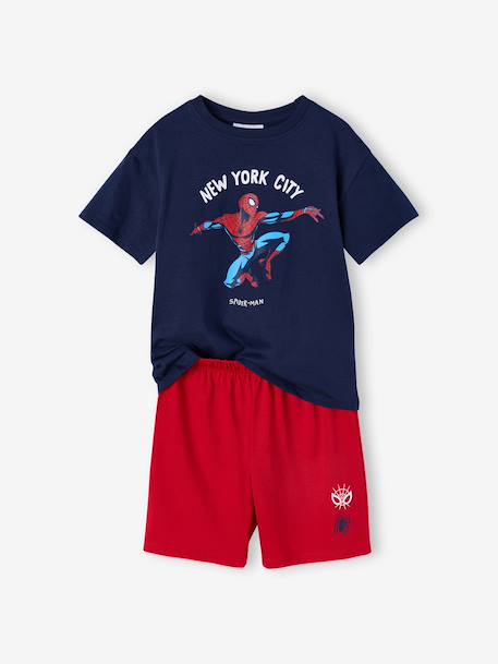 Pyjashort garçon Spiderman New york city rouge 1 - vertbaudet enfant 
