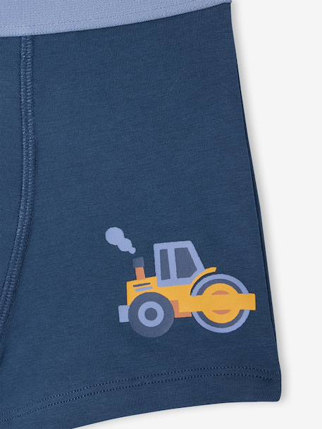 Lot de boxers garçon tractopelle bleu océan 8 - vertbaudet enfant 