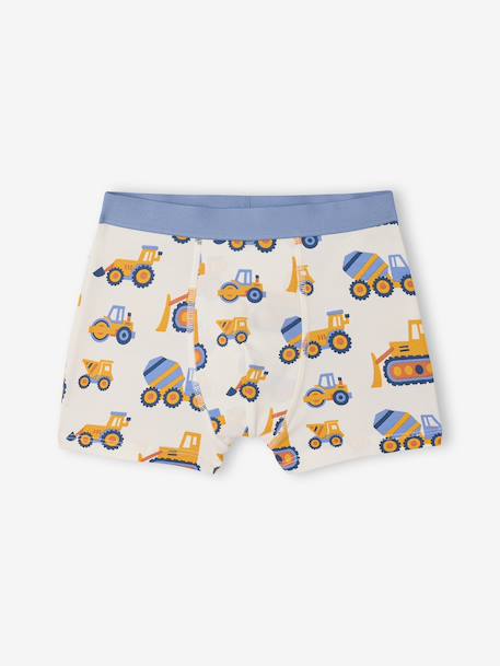 Lot de boxers garçon tractopelle bleu océan 6 - vertbaudet enfant 
