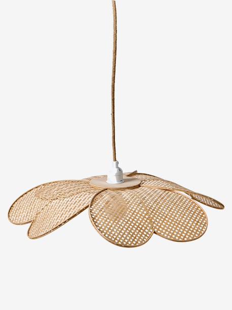 Abat-jour pour suspension fleur en bambou tressé beige 5 - vertbaudet enfant 