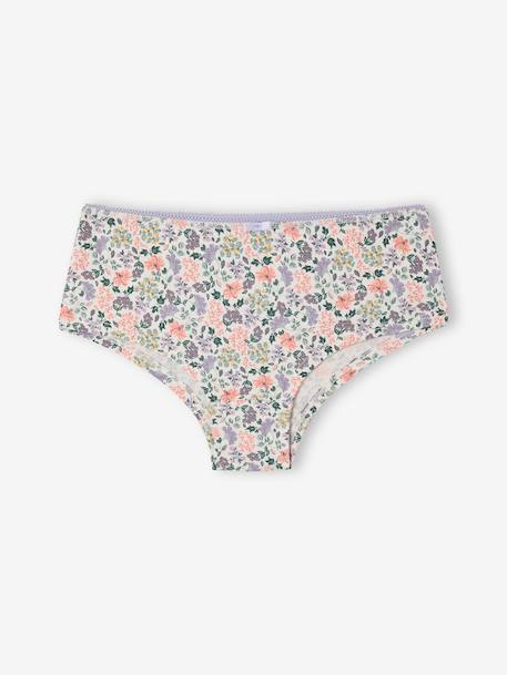 Lot de 5 shorties fille vert sauge 2 - vertbaudet enfant 