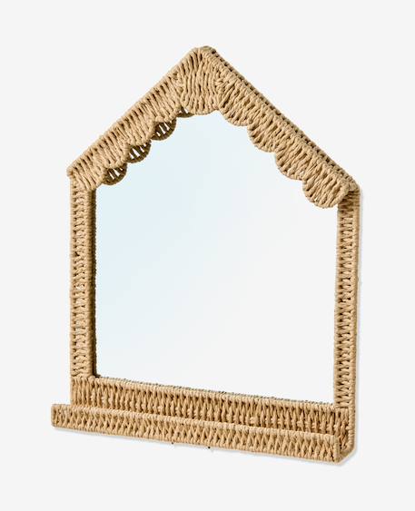 Miroir maison en corde de papier beige 4 - vertbaudet enfant 