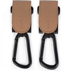Puériculture-Lot de 2 crochets pour poussette icon caramel