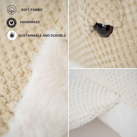 Grande peluche baleine en coton doux Beige 3 - vertbaudet enfant 