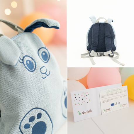 Sac à dos lapin en coton doux Grey 5 - vertbaudet enfant 