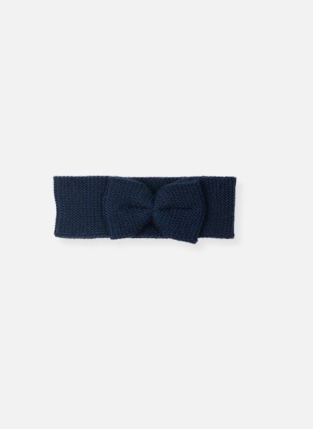 Bandeau avec nœud pour bébé Blanc+Marine+Pétunia+Rose layette 3 - vertbaudet enfant 
