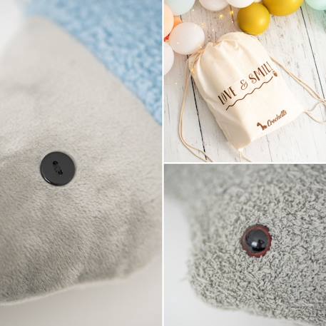 Lot 3 animaux océan raie + poissons Grey and light blue 6 - vertbaudet enfant 
