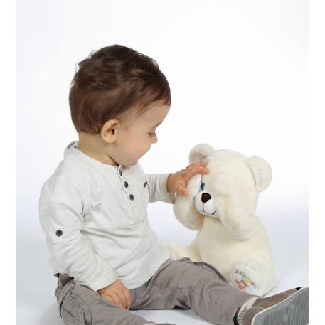 Peluche - peluche interactive mon ourson coucou - 25 cm Blanc 4 - vertbaudet enfant 