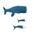 Lot 3 animaux océan béluga + poissons Dark blue 1 - vertbaudet enfant 