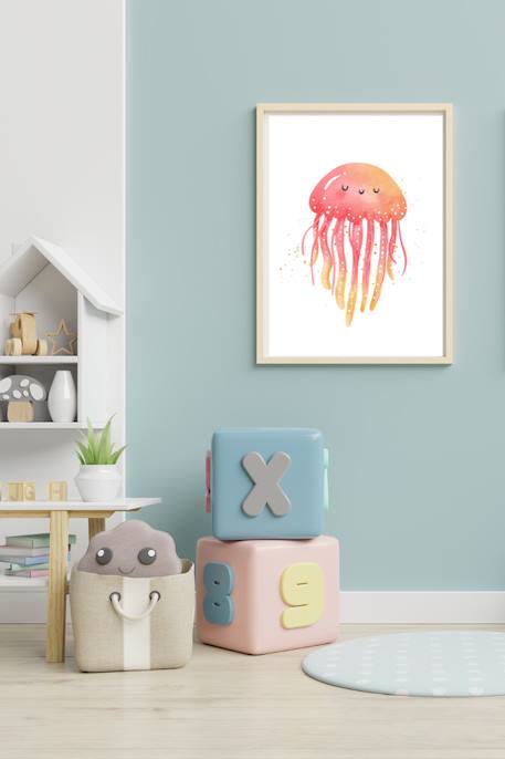 Cadre mural enfant méduse Multi coloured 2 - vertbaudet enfant 