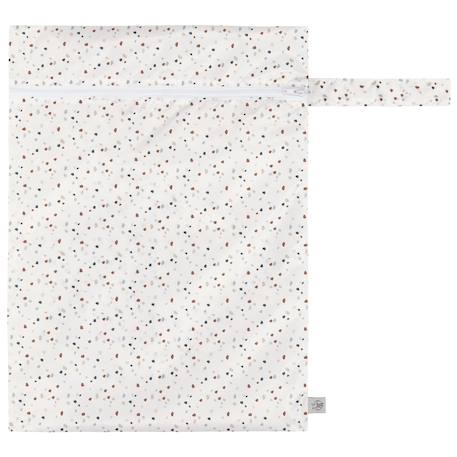 Sac à couches imperméable tiny farmer pois et mouton Blanc, bleu, beige 3 - vertbaudet enfant 