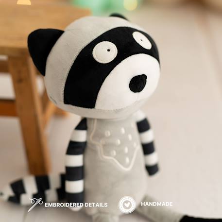 Poupée en tissu enfant raton laveur Grey and black 5 - vertbaudet enfant 