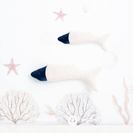 Lot 2 peluches poissons tissu doux White and dark blue 4 - vertbaudet enfant 