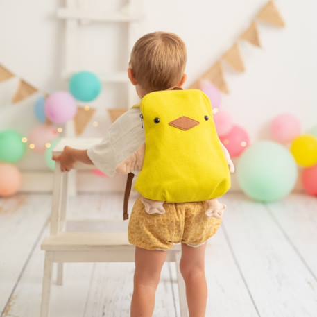 Sac à dos poussin en coton doux Yelow 2 - vertbaudet enfant 