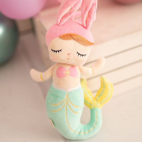 Poupée en tissu enfant sirène lapine pastel Turquoise 4 - vertbaudet enfant 