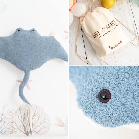 Lot 3 animaux océan méduses + raie Grey, light blue and white 6 - vertbaudet enfant 