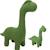 Lot 2 peluches dinosaures coton Green olive 1 - vertbaudet enfant 