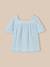 Chemise en gaze  - coton biologique Bleu pastel+Nude 2 - vertbaudet enfant 