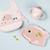 Bavoir silicone dotti bleu Bleu+Rose+Sable 6 - vertbaudet enfant 