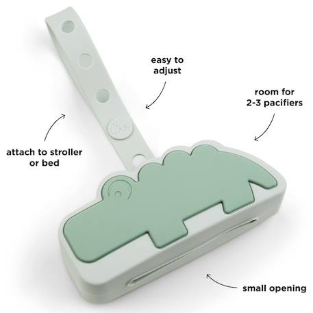 Range sucette en silicone elphee bleu Sable+Vert 7 - vertbaudet enfant 