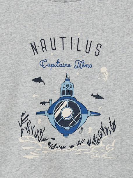 Sweat enfant collection jules verne - coton biologique Gris chine 2 - vertbaudet enfant 