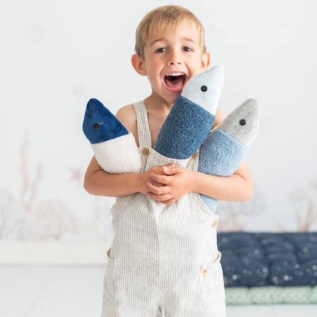 Lot 2 peluches poissons tissu doux Dark blue 2 - vertbaudet enfant 
