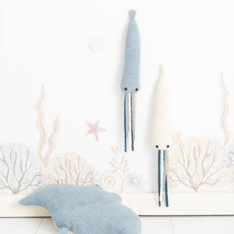 Lot 2 animaux océans en tissu doux Blue and white 2 - vertbaudet enfant 