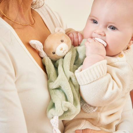 Doudou plat Bleu, beige, blanc+Vert, beige, blanc 12 - vertbaudet enfant 