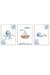 Lot 3 cadres muraux enfant poulpe, bateau et baleine Multi coloured 1 - vertbaudet enfant 
