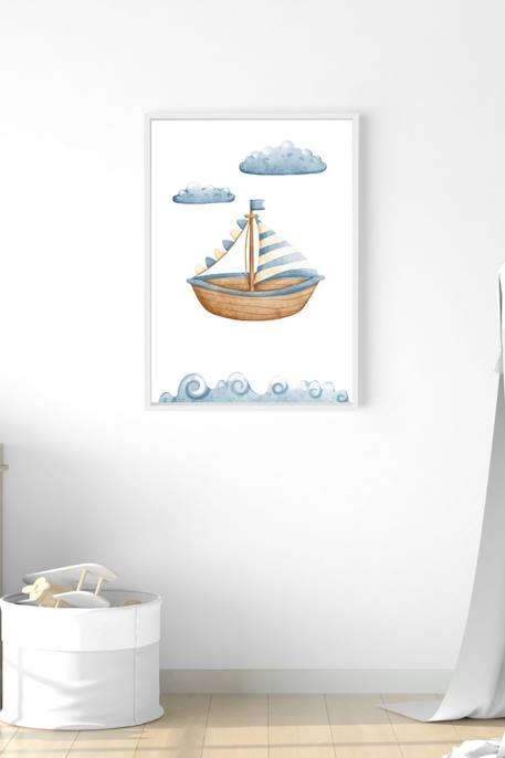 Cadre mural enfant bateau marin Multi coloured 3 - vertbaudet enfant 