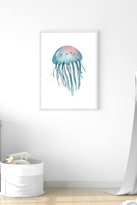 Cadre mural enfant méduse marine Multi coloured 3 - vertbaudet enfant 