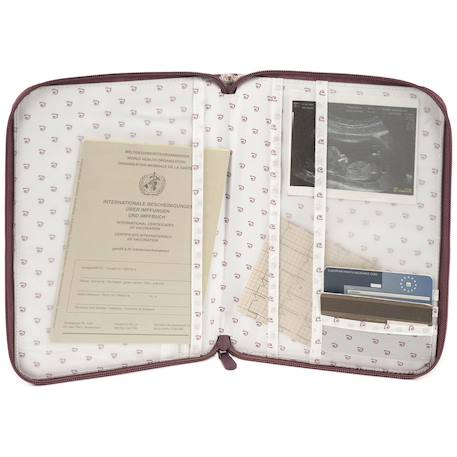 Protège carnet de santé cherry fleurs Mauve 2 - vertbaudet enfant 