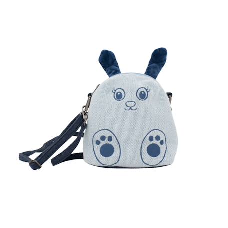 Sac bandoulière ourson en coton doux Blue 1 - vertbaudet enfant 