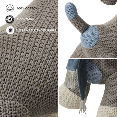 Lot 2 peluches chien cocker coton Grey and blue 3 - vertbaudet enfant 