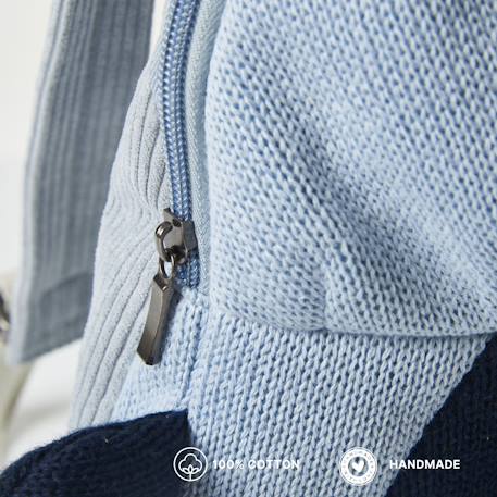 Sac à dos castor en coton doux Blue 4 - vertbaudet enfant 