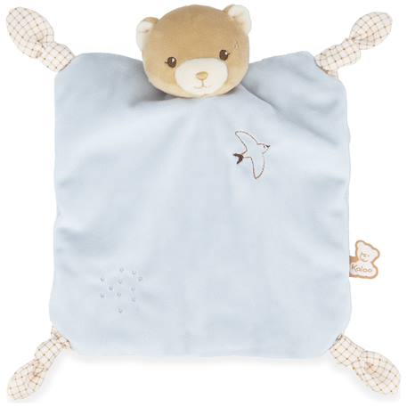 Doudou plat Bleu, beige, blanc+Vert, beige, blanc 1 - vertbaudet enfant 