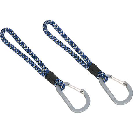 Lot de 2 crochets attaches poussettes noir bleu Beige+Bleu 7 - vertbaudet enfant 
