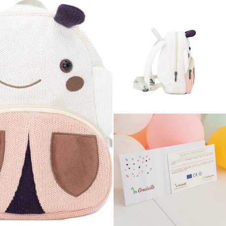 Sac à dos coccinelle en coton doux White and pink 5 - vertbaudet enfant 